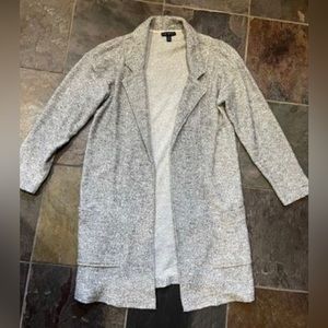 TRIBAL: grey, open blazer, sweater, duster, small